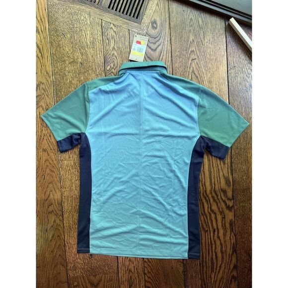 Nike Dri Fit Victory+ Block Mens Blue Navy Green Golf Polo Shirt New Size Small - Picture 6 of 6